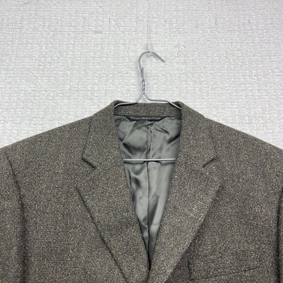 Jack Victor Lanzawood Sport Coat Blazer 42R Men’s Wool Tweed Dark Green Jacket - Picture 2 of 16